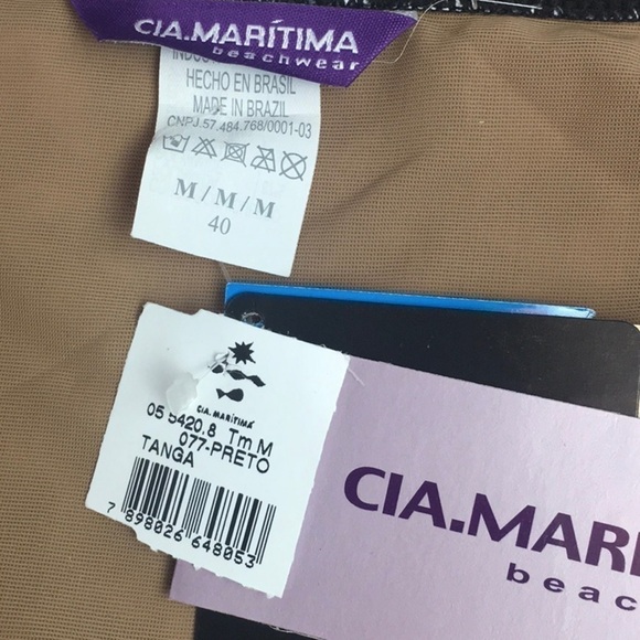 Cia Maritima Beachwear Tanga String Bikini Bottoms - Picture 5 of 5